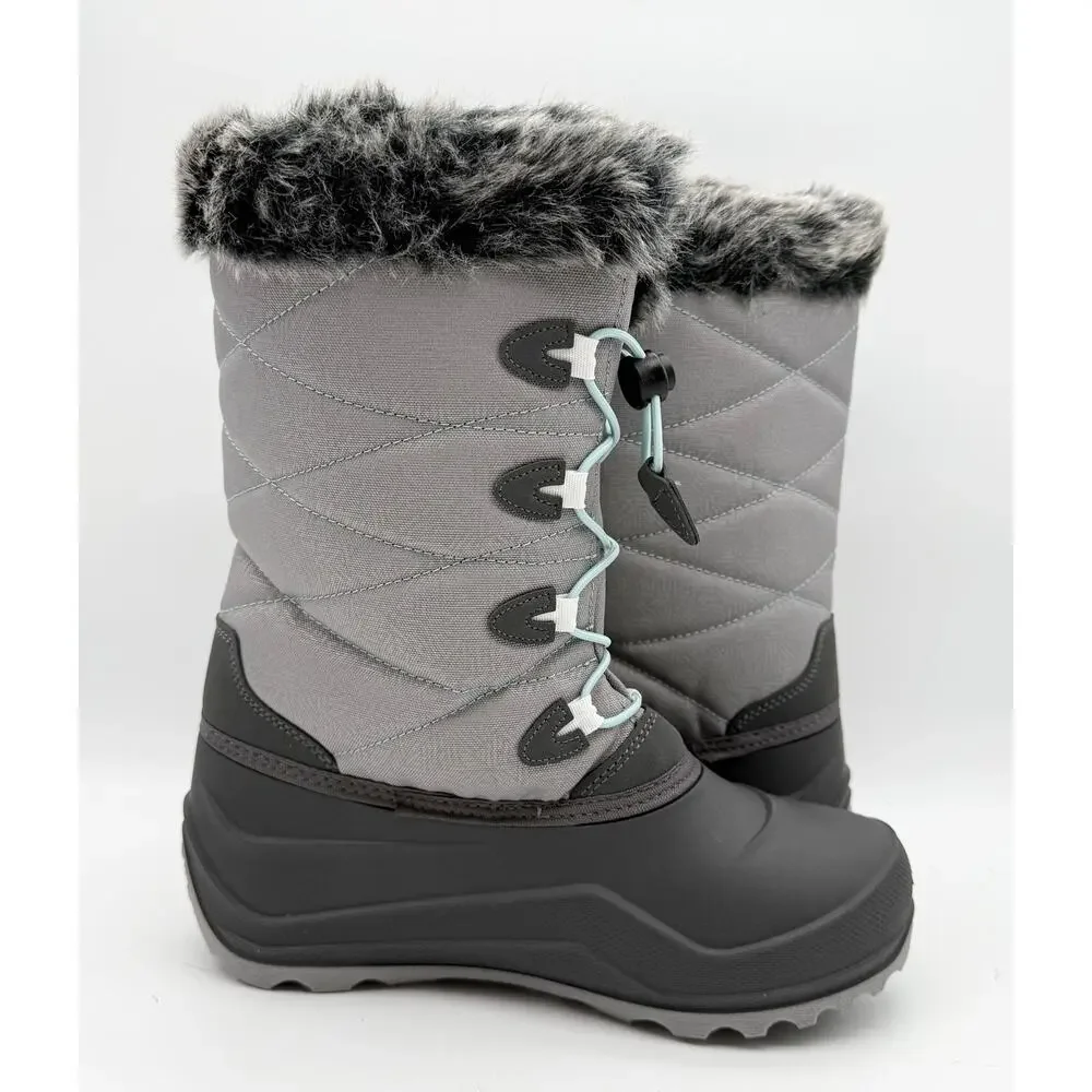 Kamik Kids SNOWANGEL Boots US 7 EU 39 Grey Blue Fleece Insulated Waterproof NIB